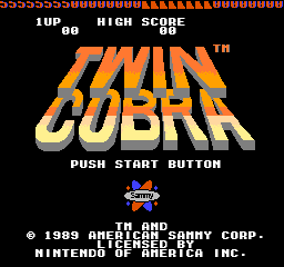 Twin Cobra Title Screen